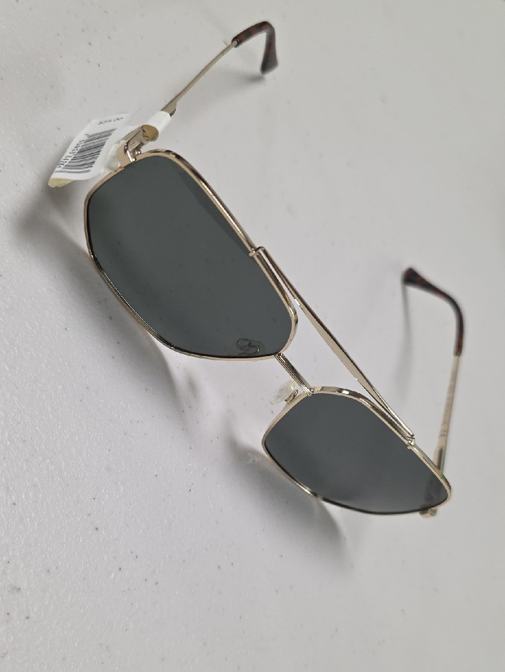 Gold Metal Frame Men's Sunglasses - Dark Gray Lenses